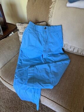 Sonoma Bright Blue Wide-Leg Cotton Pants